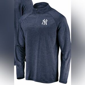 Men's New York Yankees Navy Blue Quarter-Zip NWT size LARGE